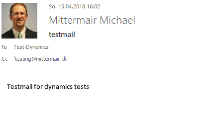 testmail to crm