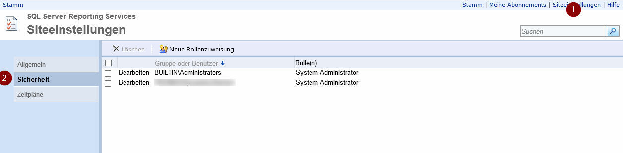 Securiy settings for reports